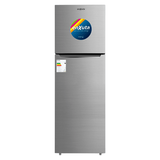El Refrigerador Enxuta de 248 litros ofrece eficiencia y tecnología avanzada con su sistema No Frost, que evita la formación de escarcha, y su clasificación energética A, que reduce el consumo eléctrico. Su capacidad total se distribuye en 195 litros para el refrigerador y 53 litros para el freezer, con espacio suficiente para almacenar alimentos frescos y congelados. Incluye luz interior, un cajón para vegetales, ice maker y puertas reversibles, que aportan comodidad y flexibilidad para adaptarse a cualquier cocina. Ideal para quienes buscan funcionalidad y un diseño moderno en un solo electrodoméstico.