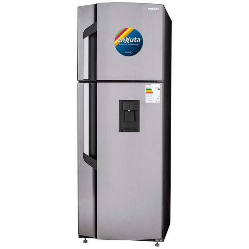 Mantené todos tus alimentos refrigerados y ordenados con este refrigerador Enxuta No Frost con una capacidad total de 275 litros y freezer superior. Viene equipado con dispensador de agua, 5 niveles de temperatura, luz LED y cajón de verduras. Además su eficiencia energética Clase A te garantiza un consumo mínimo.