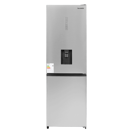 El refrigerador James con eficiencia energética A ofrece un amplio espacio de 330L brutos, con 207L en el refrigerador y 93L en el freezer, incorporando sistema de frío seco, enfriamiento rápido y control de temperatura independiente para conservar los alimentos frescos por más tiempo. Su diseño moderno incluye display con control touch, estantes de vidrio templado, luz interior LED, puertas reversibles, dispensador de agua, soporte para botellas, alarma de puerta abierta y bloqueo infantil, mientras que su construcción con aislación de poliuretano expandido, gabinetes texturados y patas ajustables garantiza resistencia, comodidad y eficiencia, convirtiéndolo en una opción práctica, segura y confiable para cualquier cocina.