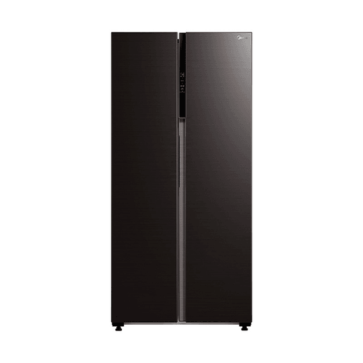 El refrigerador Midea de 482 litros se destaca por su gran capacidad de 482 litros, el cual incluye un refrigerador de 266 litros y un freezer superior de 166 litros. Cuenta con conectividad a la aplicación MSmartHome para un control remoto inteligente, eficiencia energética de clase A, tecnología inverter y frío seco, brindándote un rendimiento avanzado. Su diseño negro y de doble puerta no solo lo hacen potente y eficiente, sino también elegante y adecuado para cualquier hogar moderno.