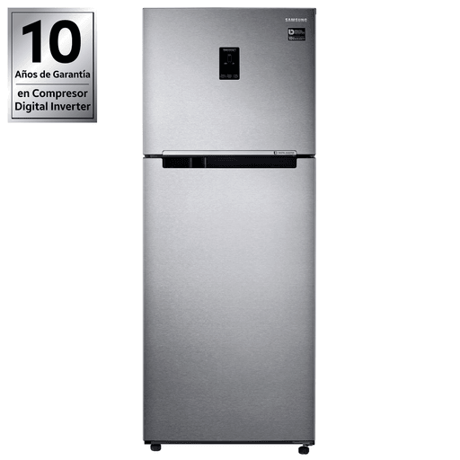 El refrigerador Samsung ofrece una capacidad neta de 362L, distribuidos en 273L para refrigerador y 89L para freezer, brindando espacio suficiente para organizar tus alimentos con comodidad. Su sistema Twin Cooling Plus mantiene niveles ideales de temperatura y humedad, preservando la frescura por más tiempo sin resecar los alimentos. Además, cuenta con 5 modos de conversión que permiten adaptar el uso del freezer y refrigerador según tus necesidades. En la puerta incorpora una pantalla con panel de control táctil, que facilita el manejo de las funciones del equipo. Su compresor Digital Inverter con eficiencia energética A+ asegura un funcionamiento silencioso, duradero y más eficiente.
