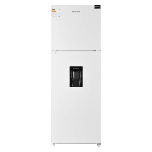 Este refrigerador Smartlife con 249L de capacidad ofrece un amplio espacio para almacenar tus alimentos y bebidas de forma organizada. Cuenta con la tecnología de Frío Seco, que permite una conservación más eficiente de los alimentos, manteniéndolos frescos por más tiempo. Está equipado con un motor Inverter, que te garantiza un funcionamiento silencioso y una mayor durabilidad. Además, posee un dispensador de agua integrado para disfrutar de agua fría en cualquier momento, y un Twist Ice Maker para tener hielo siempre listo.