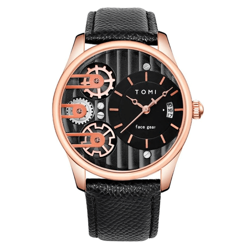 Elegancia y estilo en tu muñeca: este reloj de cuarzo TOMI para hombre combina diseño clásico con detalles modernos como su esfera rayada, mecanismo visible y correas de cuero PU intercambiables. Es perfecto para uso diario y como regalo especial en cumpleaños, Navidad o San Valentín. ¡Sofisticación y precisión japonesa que marcan la diferencia!