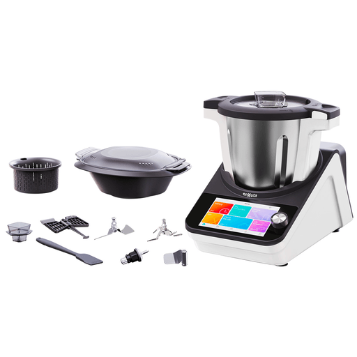 El Robot de Cocina Smart Enxuta reúne 18 programas en un solo equipo, con funciones para picar, amasar, freír, cocinar al vapor, batir y mucho más. Su display táctil y la app con más de 1.700 recetas hacen que cocinar sea fácil y rápido, incluso a distancia gracias a la conexión WiFi. Fabricado en acero inoxidable resistente, con accesorios aptos para lavavajillas y modo de autolimpieza, es un aliado práctico, duradero y elegante para tu cocina.
