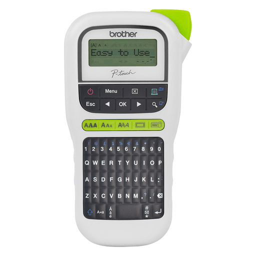 La Rotuladora Portátil Brother es la herramienta ideal para organizar tu hogar, oficina o cualquier espacio con facilidad. Su diseño ergonómico incluye un teclado QWERTY tipo PC para una entrada de texto rápida y sencilla, mientras que su pantalla gráfica permite previsualizar las etiquetas antes de imprimir. Ofrece personalización con 3 estilos de fuente, 14 marcos y más de 250 símbolos, adaptándose a todas tus necesidades. Además, su memoria integrada guarda hasta 15 diseños de etiquetas para reimpresiones rápidas, combinando funcionalidad y practicidad en un solo dispositivo.