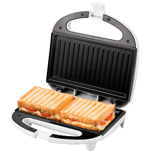 Preparar deliciosos sandwiches es muy fácil con esta sandwichera grill Allied. Sus placas antiadherentes facilitan su uso y principalmente su posterior limpieza, la cual es muy simple. Tiene una potencia de 750W brindando un dorado parejo, rápido y perfecto. Para una seguridad completa tiene pestillo de bloqueo y un asa de transporte de tacto frío.