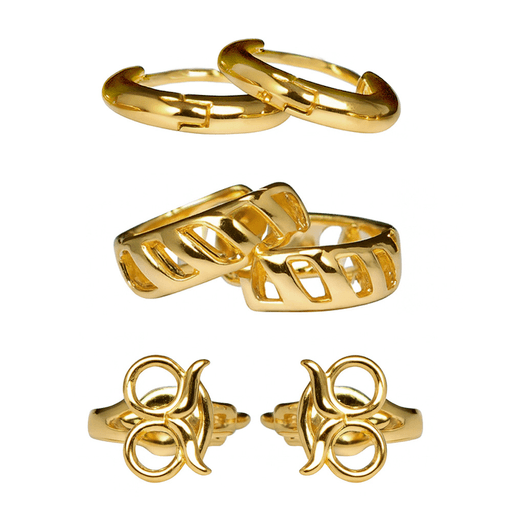 Este set te trae caravanas estilo aros modernas y livianas que hará que tu look destaque en cualquier lugar. Sus 3 diseños hacen que sean perfectas para combinar con cualquier estilo y divinas para llevar a muchas ocasiones, como cumpleaños, fiestas, eventos especiales y más. Su tamaño de 1cm hace que se adapten a cualquier oreja y sean fáciles para elegir según el momento y lugar a asistir.