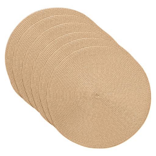Este set de 6 individuales circulares tejidos, con un diámetro de 37,5cm, es perfecto para darle a tu mesa un estilo nórdico y funcional. Fabricados con 100% poliéster, son resistentes y duraderos, además de reutilizables y resistentes al calor, protegiendo eficazmente tus superficies contra derrames y manchas. Su diseño apilable y fácil de almacenar los hace prácticos para cualquier hogar, mientras que su fácil limpieza asegura un mantenimiento sencillo. Ideales tanto para el uso diario como para ocasiones especiales, estos individuales combinan estética y practicidad en cada detalle.