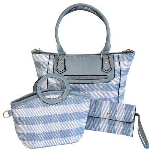 Este set de 3 bolsos es la combinación perfecta de estilo y funcionalidad. Fabricados en poliéster y cuero de poliuretano, destacan por su diseño moderno y materiales resistentes. La cartera grande ofrece practicidad con dos bolsillos internos (uno con cierre) y dos externos, ideales para mantener todo organizado. Su correa extensible y desmontable permite llevarla al hombro o cruzada según tu preferencia. El conjunto se completa con una cartera mediana y un monedero a juego, brindando versatilidad para distintas ocasiones, ya sea para el día a día o salidas especiales.