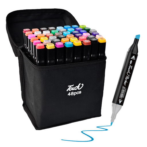 Hacé que tu imaginación sea infinita con estos rotuladores fluorescentes con doble punta. Son 48 colores que te permitirán dibujar, escribir, ilustrar, sombrear y mucho más, haciendo que el artista que hay en vos brille como nunca. Estos rotuladores cuentan con 2 puntas, por un lado está la punta fina que permite realizar los bordes de una forma perfecta y por el otro lado está la punta cincel que hace muy fácil el relleno de los dibujos, además de ofrecer una variedad de líneas gracias a sus diferentes medidas.