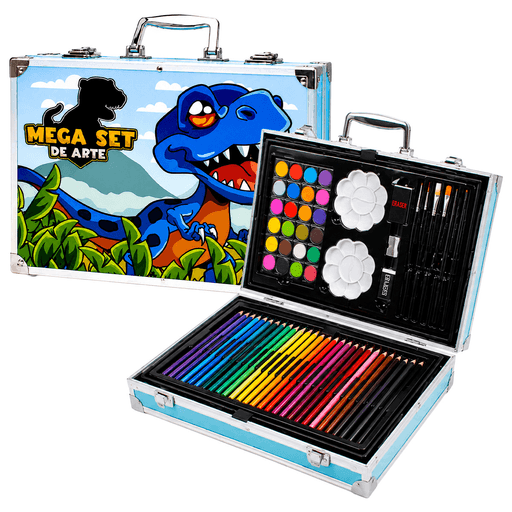 Despertá la imaginación y la creatividad de los más pequeños con este completo Mega Set de Arte, diseñado para brindar horas de diversión mientras dibujan, pintan y crean sin límites. Su práctico formato de valija con estructura resistente, bordes reforzados, cierres de seguridad y cómoda manija permite transportar y mantener todos los materiales perfectamente organizados. En su interior cuenta con un sistema desplegable de 4 compartimientos retráctiles, que facilita el acceso a cada elemento y aprovecha al máximo el espacio. Ideal para usar en casa, en la escuela o llevar de viaje, es el regalo perfecto para acompañar el desarrollo artístico de niños y niñas.