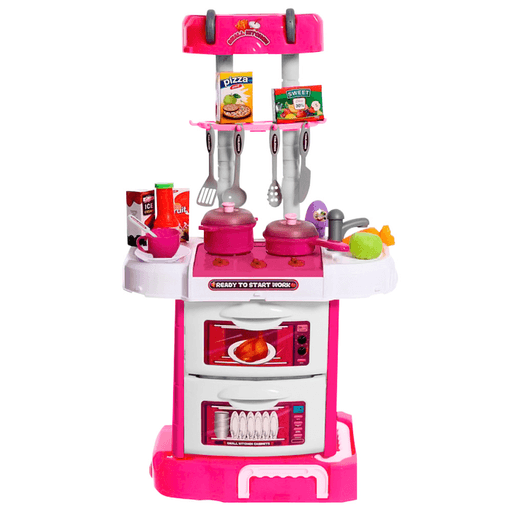 El Set Mini Chef 3 en 1 con 43 piezas es un juguete perfecto para estimular los sentidos y desarrollar habilidades mientras se disfruta de divertidos juegos de rol en familia. Posee 3 tipos de sonidos y luces, además esta hecho de excelente material ABS. Gracias a que se puede convertir en una valija los más peques pueden llevarlo a donde quieran.