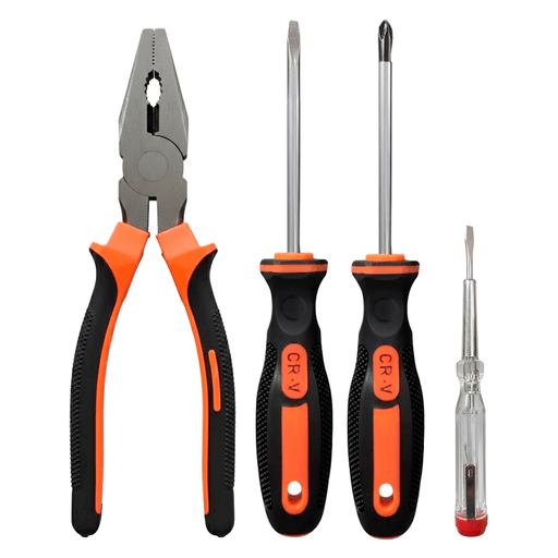El Set de Destornilladores y Alicate de 4 piezas es una opción práctica y confiable para trabajos de precisión y tareas eléctricas. Cuenta con destornilladores de puntas plana y Phillips magnetizadas, que facilitan el agarre del tornillo y permiten un trabajo más cómodo y eficiente. Sus varillas de acero cromo vanadio garantizan mayor resistencia y durabilidad, mientras que los mangos ergonómicos antideslizantes brindan un control seguro incluso en trabajos delicados o de difícil acceso. Ideal para uso en el hogar, taller, construcción o industria.
