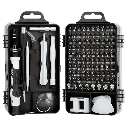 El Set de Destornilladores NAPPO de precisión con 115 piezas es la herramienta perfecta para realizar arreglos de forma sencilla y eficiente. Fabricado con materiales de alta calidad como el plástico y acero inoxidable, además es compatible con varias marcas y modelos de celulares. Gracias a su diseño ergonómico permite un agarre cómodo y seguro, facilitando así la reparación de dispositivos electrónicos.