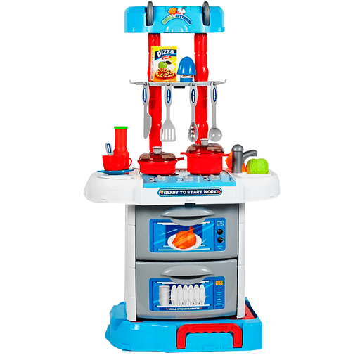 El Set Mini Chef 3 en 1 con 43 piezas es un juguete perfecto para estimular los sentidos y desarrollar habilidades mientras se disfruta de divertidos juegos de rol en familia. Posee 3 tipos de sonidos y luces, además esta hecho de excelente material ABS. Gracias a que se puede convertir en una valija los más peques pueden llevarlo a donde quieran.