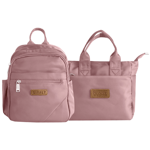 El Set Azalea de Mochila y Cartera combina comodidad y estilo en un diseño moderno y funcional, pensado para acompañarte en cualquier ocasión. Con correas extensibles, ajustables y acolchonadas, brinda el máximo confort durante todo el día. Su material resistente e impermeable protege tus pertenencias, mientras que sus bolsillos organizadores y el amplio espacio interior te permiten llevar todo lo que necesitás de manera práctica y segura.