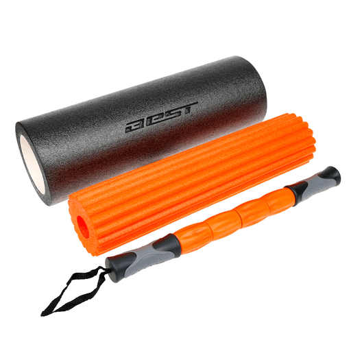 Sumale este set de rodillos Best a tu rutina de pilates para sentirte mejor. El set incluye un rodillo liso, un rodillo acanalado sensitivo y un rodillo stick acanalado manual. Ideal para pre o post entrenamiento fitness, ayuda a liberar tensión y mejorar la circulación de la sangre, al estirar y masajear tus músculos. Sus aplicaciones incluyen masaje muscular, rehabilitación deportiva, fisioterapia, pilates, yoga y liberación miofascial.
