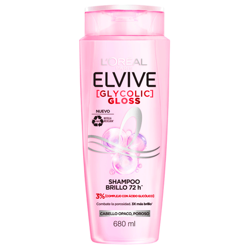 El shampoo Elvive Glycolic Gloss de L´Oréal brinda un brillo espectacular por hasta 72 horas. Conocé la nueva revolución capilar con Ácido Glicólico. Su fórmula poderosa, combate la porosidad y lamina la cutícula para mejorar visiblemente la calidad del pelo darle 3x más brillo de inmediato. El pelo sigue brillante después de 6 lavados. #BrillarEsTuPoder