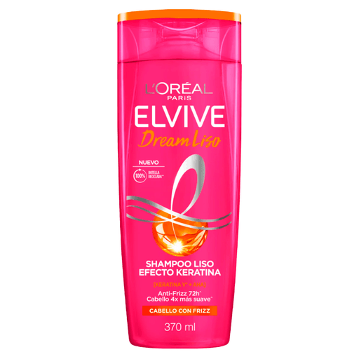 Controlá el frizz de tu cabello con el Shampoo Elvive de L'Oreal Dream Liso. Gracias a su extraordinaria fórmula con Keratina V y AHA, nutre y reestructura la fibra capilar, restaurando el equilibrio natural del cabello. Decile adiós al daño, remové la suciedad y olvidate del molesto frizz con cada uso. Disfrutá de un cabello sedoso, saludable y con un impecable liso.