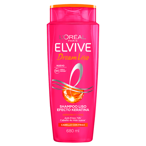 Controlá el frizz de tu cabello con el Shampoo Elvive de L'Oreal Dream Liso. Gracias a su extraordinaria fórmula con Keratina V y AHA, nutre y reestructura la fibra capilar, restaurando el equilibrio natural del cabello. Decile adiós al daño, remové la suciedad y olvidate del molesto frizz con cada uso. Disfrutá de un cabello sedoso, saludable y con un impecable liso.