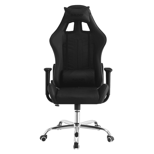 La silla gamer EMPOLi Balder está diseñada para brindar máximo confort y soporte durante largas jornadas de juego o trabajo. Su diseño ergonómico con respaldo alto, cabecera integrada y apoyacabezas proporciona una postura adecuada, mientras que los almohadones lumbar y cervical ofrecen soporte adicional para reducir la fatiga. Cuenta con reclinación de hasta 175°, permitiendo ajustar la inclinación según tu preferencia, y sistema de elevación con pistón de gas para regular la altura fácilmente. Incorpora posabrazos y base cromada de 5 radios que aporta estabilidad y resistencia, soportando hasta 120kg.
