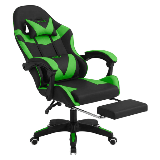 La silla gamer EMPOLi VOLT está diseñada para ofrecer máximo confort y ergonomía tanto en largas jornadas de trabajo como de juego. Su respaldo se adapta a la curvatura natural de la columna y cuenta con inclinación ajustable de 53,5° a 135°, permitiendo encontrar la posición ideal en todo momento, acompañado de apoyabrazos que favorecen una postura relajada. El asiento brinda gran comodidad, mientras que sus almohadones cervical y lumbar ayudan a mantener una correcta alineación del cuerpo y alivian la tensión en cuello y espalda. Además, incorpora reposapiés retráctil para mayor descanso, ajuste de altura para lograr una posición ergonómica y base giratoria con ruedas que facilitan el movimiento, soportando hasta 150kg y adaptándose perfectamente a distintas necesidades y espacios.