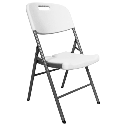 Esta silla plegable es ideal para interiores, exteriores, espacios para fiestas, barbacoas o incluso como asiento adicional de oficina. Su diseño plegable la hace fácil de transportar y almacenar, además su estructura de plástico reforzado y acero le otorga una gran durabilidad y soporte de peso. Con esta silla plegable, siempre vas a estar preparado para recibir visitas.

