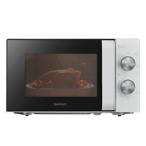 El microondas Smartlife de 20L combina funcionalidad y diseño moderno para facilitar tu día a día. Con 700W de potencia y 5 niveles ajustables, es perfecto para calentar, cocinar o descongelar tus comidas favoritas. Su control manual es fácil de usar, incluye bandeja giratoria de vidrio para una cocción uniforme y cuenta con bloqueo de seguridad, ideal para hogares con niños. Compacto, eficiente y elegante: todo lo que necesitás en un solo electrodoméstico.