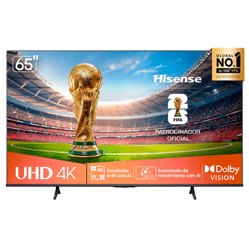 Disfrutá de una experiencia de entretenimiento más inmersiva con la Smart TV Hisense de 65” UHD 4K, diseñada para ofrecer imágenes más nítidas, colores vibrantes y un sonido envolvente en cada escena. Su resolución UHD junto con tecnologías como Direct Full Array, HDR10+ y Pixel Tuning mejora el contraste, el brillo y el nivel de detalle para lograr imágenes más realistas y profundas. Además, incorpora DTS Virtual:X para un audio más cinematográfico, Game Mode PLUS para partidas más fluidas y funciones inteligentes como Screen Sharing para compartir contenido fácilmente desde tu smartphone. Gracias a su diseño sin marco y al sistema operativo VIDAA U6, combina una estética moderna con acceso rápido y práctico a tus aplicaciones y contenidos favoritos.