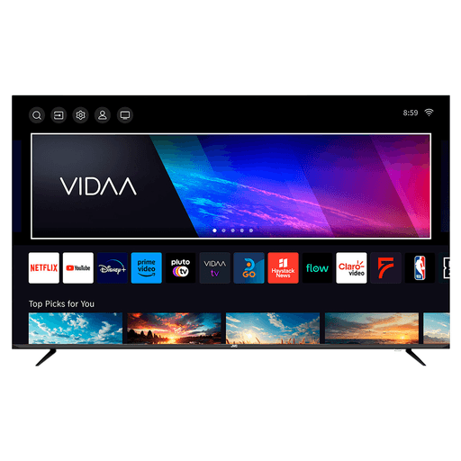 Con el nuevo Smart TV DLED 4K ULTRA HD JVC con sistema operativo VIDAA TV, disfrutarás todos los contenidos al máximo. Cuenta con una gran pantalla de 70
