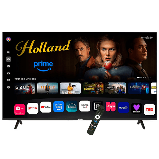 El Smart TV Kolke 55” 4K UHD está pensado para quienes buscan una experiencia de entretenimiento completa en pantalla grande. Su panel QLED frameless con resolución 4K brinda imágenes nítidas, colores intensos y un amplio ángulo de visión, ideal para disfrutar películas, series y deportes con gran realismo. Con Whale OS, accedés de forma simple a las principales apps de streaming, mientras que el Magic Control por voz hace que el manejo sea más cómodo e intuitivo. Además, el sonido con Dolby Plus y su amplia conectividad convierten a este TV en el centro perfecto para tu living, combinando tecnología, diseño y practicidad en un solo equipo.