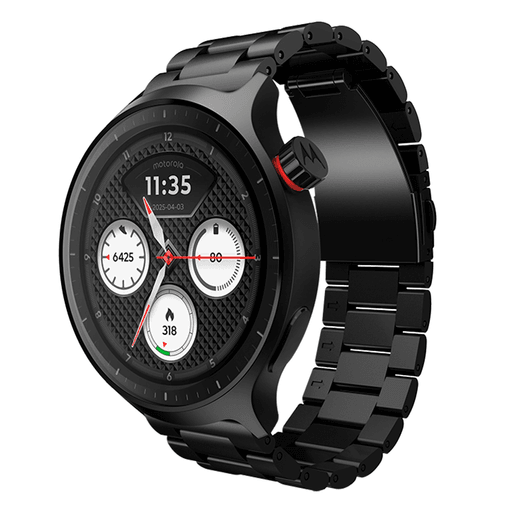 El Moto Watch combina elegancia, tecnología y bienestar en un diseño sofisticado con caja de aluminio, corona de acero inoxidable y pantalla OLED brillante de 1.43”, ideal para mantenerte conectado con estilo en cualquier momento. Su resistencia al agua, protección Gorilla Glass® y batería de larga duración lo convierten en un compañero confiable tanto para la rutina diaria como para tus entrenamientos. Pensado para acompañarte en cada movimiento, ofrece monitoreo avanzado de salud, seguimiento deportivo preciso con GPS de doble frecuencia, control de llamadas desde la muñeca y funciones inteligentes que simplifican tu día. Desde actividad física y descanso hasta recordatorios saludables y conectividad total, es la combinación perfecta entre rendimiento, comodidad y tecnología.
