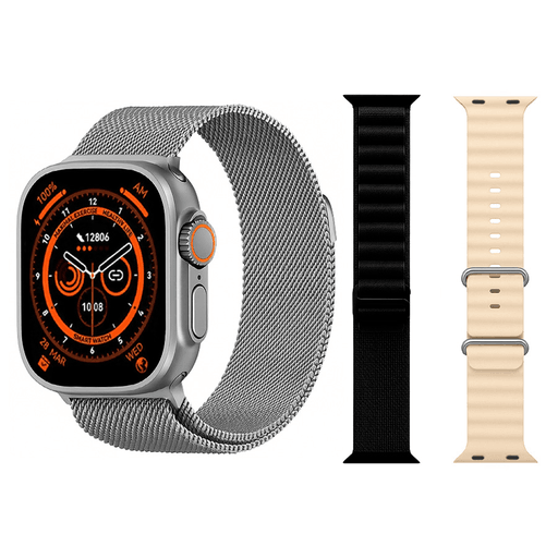 Descubrí una nueva forma de estar conectado y cuidar tu bienestar con el Smartwatch Ultra 2 Max. Este completo kit incluye 3 mallas intercambiables y cable de carga, ofreciéndote versatilidad y comodidad para adaptarse a tu día a día. Con un diseño elegante y resistente, una pantalla vibrante de 1.99
