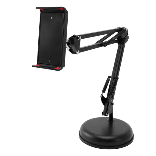 El soporte articulado de metal y rotación de 360º es un accesorio resistente al desgaste, ideal para dispositivos de 5 a 10