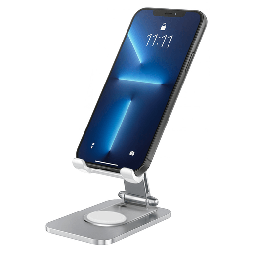 Este soporte para celular combina funcionalidad y diseño compacto para acompañarte en cualquier espacio. Con base y brazo ajustable, permite una rotación de 360° para que encuentres el ángulo perfecto, ya sea para videollamadas, ver contenido o trabajar con mayor comodidad. Fabricado con materiales resistentes, ofrece una excelente estabilidad y soporta hasta 900g. Su estructura plegable lo hace fácil de guardar y transportar, ideal para usar en casa, la oficina o mientras viajás.