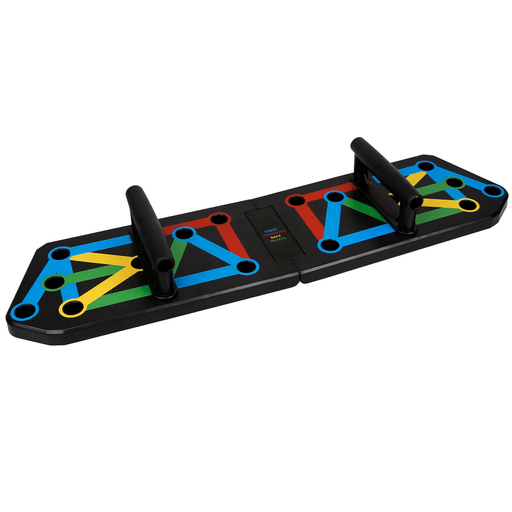 Esta tabla de flexiones Best te permite realizar una gran cantidad de ejercicios gracias a que sus agarres pueden adoptar diferentes posiciones. Cuenta con una superficie antideslizante y un diseño plegable para que la transportes o la guardes sin ocupar mucho espacio.