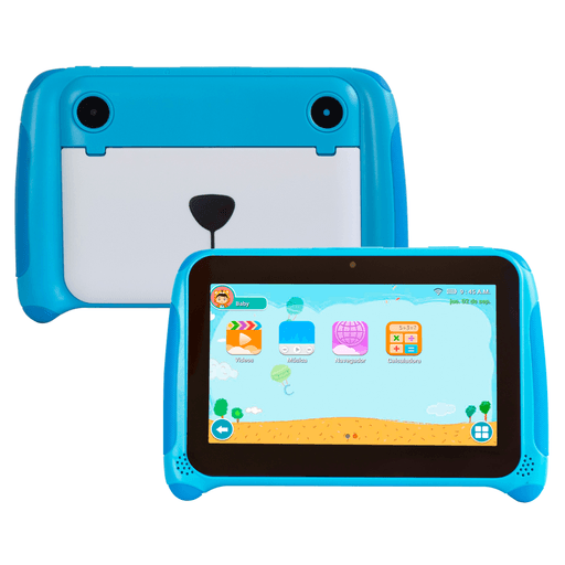 Esta tablet Goldtech es ideal para que los más pequeños aprendan y jueguen sin problemas. Cuenta con una pantalla IPS de 7