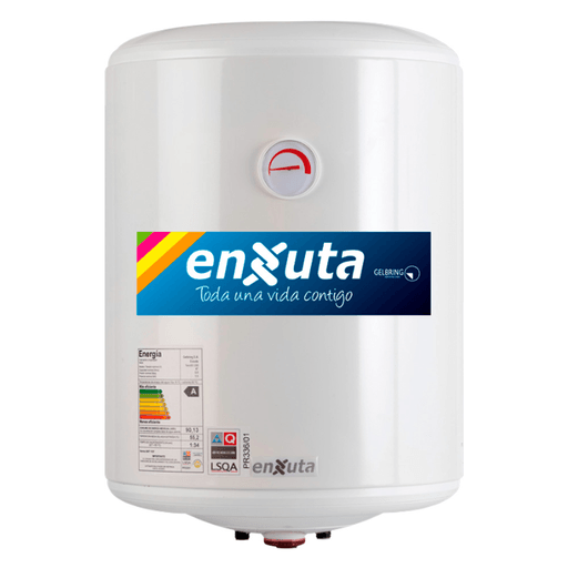 Descubrí el termotanque ENXUTA perfecto para tu hogar con capacidad de 50 litros y eficiencia energética clase A, que te permite ahorrar energía sin comprometer el rendimiento. Su tanque de acero esmaltado con Zircón, junto a la barra de magnesio anticorrosiva, garantiza una vida útil prolongada y resistencia superior a la corrosión. La aislación de poliuretano de alta densidad libre de CFC mantiene el agua caliente por más tiempo, cuidando el ambiente y tu bolsillo. Además, cuenta con resistencia blindada, válvula de seguridad y un termostato exterior para que tengas el control total de tu confort. 