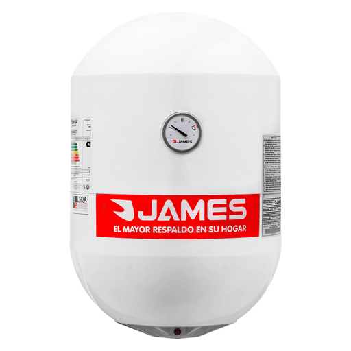 Este termotanque cilíndrico JAMES de 40L está diseñado para brindar un suministro eficiente y seguro de agua caliente, combinando un tanque de acero resistente con tecnología de esmaltado Permaglass con titanio que previene la corrosión y prolonga su vida útil. Cuenta con, resistencia blindada de cobre, barra de magnesio y aislación de poliuretano ecológico que optimiza la conservación del calor. Incorpora termostato regulable hasta 70°C, válvula de seguridad y luz piloto para un control confiable, junto con una potencia de 1500W que garantiza un calentamiento eficiente.