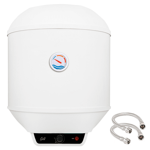 El Termotanque Gold cilíndrico de 50 litros con 2000W de potencia es la solución perfecta para mantener el agua caliente en todo momento. Posee una aislación de poliuretano y esmaltado de titanio garantizando durabilidad y mayor protección anticorrosiva. Además, cuenta con un cable de 1.2m de largo y una presión máxima de 1MPa, lo que lo hace ideal para uso doméstico. Gracias a que tiene resistencia certificada IP24 es capaz de resistir a salpicaduras de agua y a golpes.