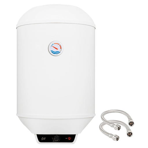 El Termotanque Gold cilíndrico de 65 litros con 2000W de potencia es la solución perfecta para mantener el agua caliente en todo momento. Posee una aislación de poliuretano y esmaltado de titanio garantizando durabilidad y mayor protección anticorrosiva. Además, cuenta con un cable de 1.2m de largo y una presión máxima de 1MPa, lo que lo hace ideal para uso doméstico. Gracias a que tiene resistencia certificada IP24 es capaz de resistir a salpicaduras de agua y a golpes.