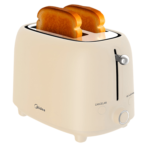 La tostadora Midea ofrece un tostado preciso y eficiente con una potencia máxima de 950W y 7 niveles de tostado para lograr el punto perfecto según tu preferencia. Sus ranuras de acero inoxidable garantizan durabilidad, mientras que la bandeja extraíble facilita la limpieza al recoger las migas. Además, cuenta con funciones de recalentado y cancelación para mayor practicidad, y un sistema de almacenamiento de cable que permite mantener el espacio ordenado.