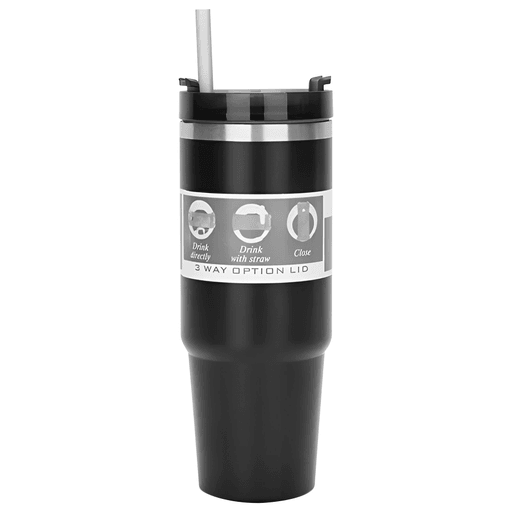 Este vaso térmico de 900ml, realizado en acero inoxidable que mantiene los líquidos calientes o fríos de manera eficiente. Es ideal para llevar al trabajo, en tus viajes y en cualquier momento del día. Tiene un diseño elegante y funcional que te permite llevarlo cómodamente incluso en el portavasos del auto. Además, la tapa incluye un sorbete de plástico, permitiéndote disfrutar de tus bebidas favoritas de forma práctica y sin preocuparte por los derrames.
