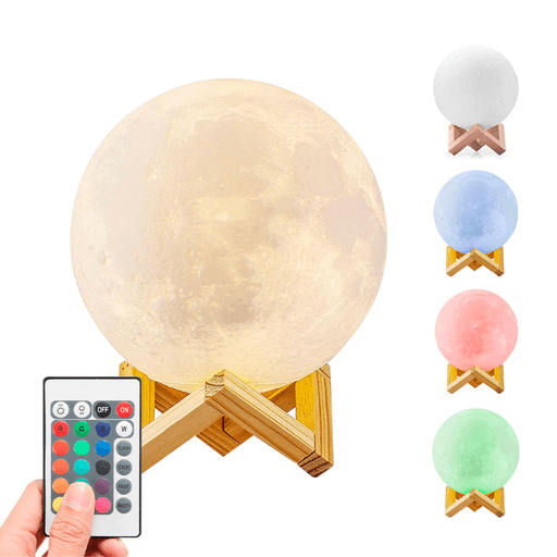 Tené tu propia luna en casa y creá un ambiente maravilloso más allá de tus expectativas, perfecta para dormitorios, salas de estar, zonas de lectura o habitaciones infantiles. Cuenta con una lamparita LED eficiente con más de 10 años de durabilidad y la opción de regular el color de la luz con solo tocarla! Funciona mediante conexión USB e incluye base de madera para que la coloques fácilmente donde quieras.