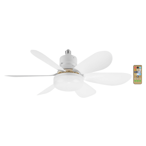 Este ventilador de techo con un diámetro de tan solo 52cm es ideal para cualquier parte de tu hogar. Sus 6 aspas de ABS y motor de cobre garantizan una potente corriente de aire para mantenerte fresco en todo momento. Su luz LED de 40W te permite ajustar la temperatura de color entre 3000K y 6500K, brindando una iluminación perfecta para cada momento. Además, cuenta con ajustes de velocidad, temporizador, función de memoria, apagado automático y control remoto para que puedas manejar todos los ajustes cómodamente.