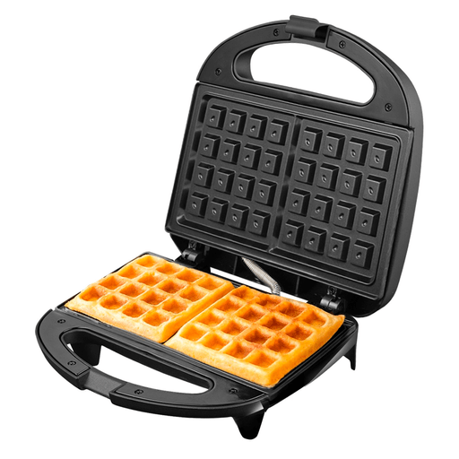 La wafflera doble NAPPO de 750W es ideal para hacer desayunos y meriendas de forma fácil y rápida. Su diseño simple, moderno y elegante con superficie antiadherente te permite preparar dos waffles a la vez. Además viene equipada con un sistema de bisagra flotante y sistema de bloqueo, lo que facilita la apertura y cierre. Su control automático de temperatura y luces indicadoras aseguran que tus waffles estén en su punto justo de cocción. Además, cuenta con pies antideslizantes, mango Cool-Touch y se puede almacenar verticalmente para ahorrar espacio.