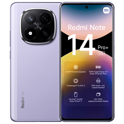 El Xiaomi Redmi Note 14 Pro+ 5G es un smartphone avanzado que combina potencia y diseño elegante. Cuenta con una pantalla AMOLED de alta resolución con tasa de refresco de 120Hz, ofreciendo colores vibrantes y fluidez en la navegación. En su interior, integra un potente procesador Snapdragon 7s Gen 3, acompañado de una batería de gran capacidad con carga rápida. Su sistema de cámaras destaca con un sensor principal de 200MP con estabilización óptica (OIS), ideal para capturar imágenes detalladas y videos nítidos. Además, es compatible con conectividad 5G, asegurando velocidades de red rápidas y eficientes para una experiencia premium.