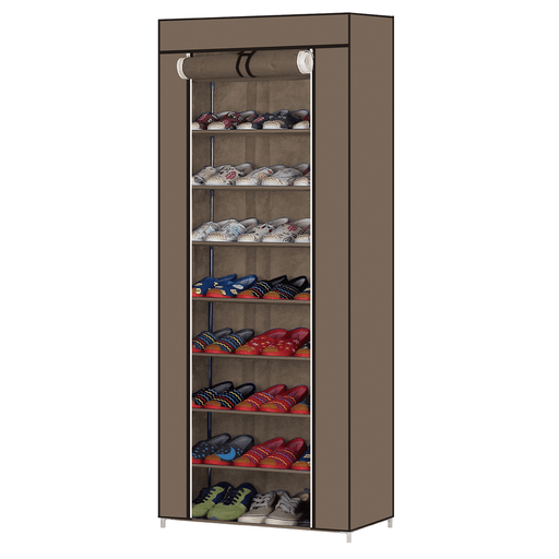 Esta zapatera de tela DecoTeam es ideal para mantener tus zapatos u otros objetos ordenados y sin ocupar mucho espacio. Práctica zapatera o estantería de tela plegable con 8 estantes. Realizada en tela transpirable de excelente calidad, plástico y metal. Posee cerramientos enrollables con velcro.
