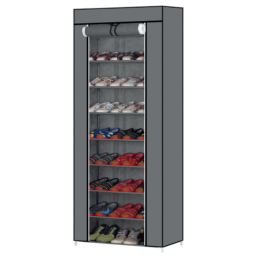 Esta zapatera de tela DecoTeam es ideal para mantener tus zapatos u otros objetos ordenados y sin ocupar mucho espacio. Práctica zapatera o estantería de tela plegable con 8 estantes. Realizada en tela transpirable de excelente calidad, plástico y metal. Posee cerramientos enrollables con velcro.