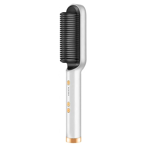 Cepillo Peine Alisador 45W 6 Niveles de Temperatura Tecnología de Calor PTC  - Blanco, oferta LOi.